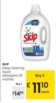 Oferta de Skip - Deep Cleaning Liquid Detergent, 50 Washes por 14,8€ en Eroski