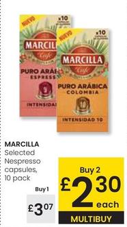 Oferta de Marcilla - Selected Nespresso Capsules por 3,07€ en Eroski