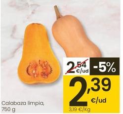 Oferta de Calabaza Limpia 750 g por 2,39€ en Eroski