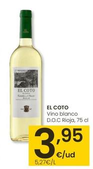 Oferta de El Coto - Vino Blanco D.O.C. Riojo  por 3,95€ en Eroski