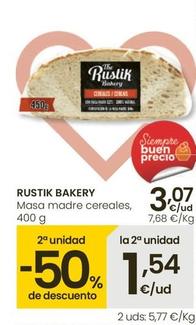 Oferta de The Rustik Bakery - Masa Madre Cereales por 3,07€ en Eroski