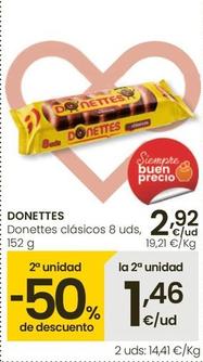 Oferta de Donettes - Clásicos 8 Uds por 2,92€ en Eroski