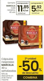 Oferta de Marcilla - Café Ristrettro por 11,85€ en Eroski