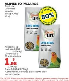 Oferta de Small Life - Alimentos Pajaros, Diferentes Especies por 3,95€ en Kiwoko
