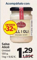 Oferta de Ferrer - Salasa Alioli por 1,29€ en La Sirena