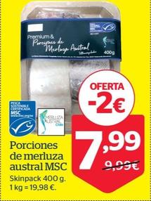 Oferta de Porciones De Merluza Austral Msc por 7,99€ en La Sirena