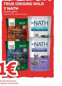 Oferta de True Origins Wild/Nath - Snack Gato por 1€ en Kiwoko