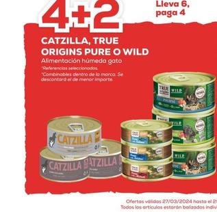 Oferta de Catzilla/True Origins Pure/Wild - Alimentación Húmeda Gato en Kiwoko