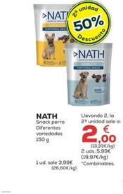Oferta de Nath - Snack Perro por 3,99€ en Kiwoko