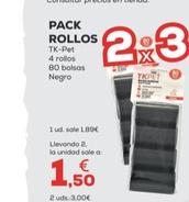 Oferta de Tk-Pet - Pack Rollos por 1,89€ en Kiwoko
