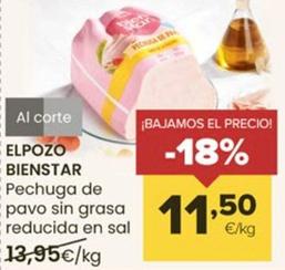 Oferta de Elpozo - Pechuga De Pavo Sin Grasa Reducida En Sal por 11,5€ en Autoservicios Familia