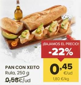 Oferta de Pan Con Xeito - Rula por 0,45€ en Autoservicios Familia