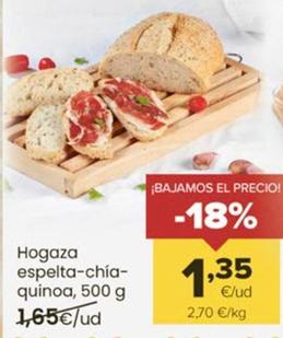 Oferta de Hogaza Espelta-Chia-Quinoa por 1,35€ en Autoservicios Familia
