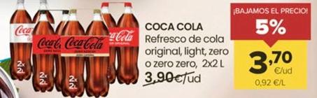 Oferta de Coca-cola - Refresco De Cola Original, Light, Zero O Zero Zero, 2x por 3,7€ en Autoservicios Familia