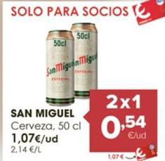 Oferta de San Miguel - Cerveza por 1,07€ en Autoservicios Familia