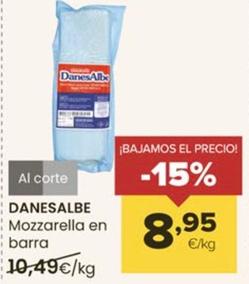 Oferta de Danesalbe - Mozzarella En Barra por 8,95€ en Autoservicios Familia