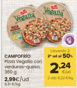 Oferta de Campofrío - Pizza Vegalia Con Verduras-queso por 2,99€ en Autoservicios Familia