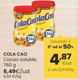 Oferta de Cola Cao - Cacao Soluble por 6,47€ en Autoservicios Familia