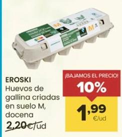 Oferta de Eroski - Huevos De Gallina Criadas En Suelo M, Docena por 1,99€ en Autoservicios Familia