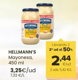 Oferta de Hellmann's - Mayonesa por 3,25€ en Autoservicios Familia