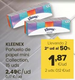 Oferta de Kleenex - Panuelo De Papel Mini Collection, 15 Uds por 2,49€ en Autoservicios Familia
