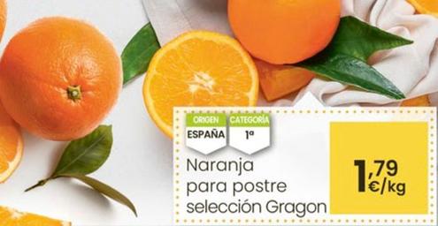 Oferta de Naranja Para Postre Seleccion Gragon por 1,79€ en Eroski
