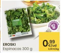 Oferta de Eroski - Espinacas por 0,99€ en Eroski