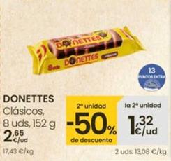 Oferta de Donettes - Clásicos por 2,65€ en Eroski