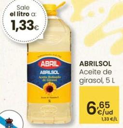 Oferta de Abril - Aceite De Girasol por 6,65€ en Eroski