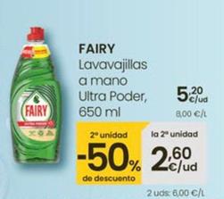 Oferta de Fairy - Lavavajillas A Mano Ultra Poder por 5,2€ en Eroski