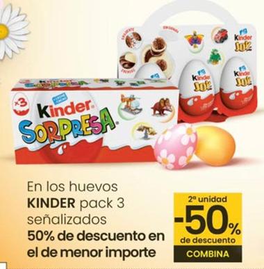 Oferta de Kinder - En Los Huevos Pack 3 Senalizados en Eroski