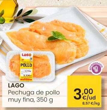 Oferta de Lago - Pechuga De Pollo Muy Fina por 3€ en Eroski