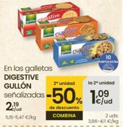 Oferta de Gullón - En Las Galletas Digestive por 2,19€ en Eroski