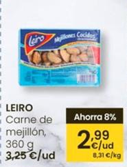 Oferta de Leiro - Carne De Mejillon por 2,99€ en Eroski