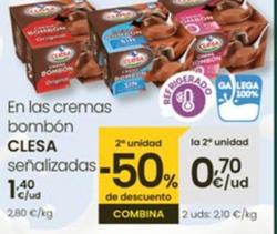 Oferta de Clesa - En Las Cremas Bombón por 1,4€ en Eroski