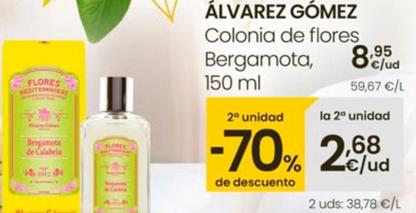 Oferta de Alvarez Gomez - Colonia de Flores Bergamota por 8,95€ en Eroski