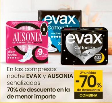 Oferta de Evax - En Las Compresas Noche en Eroski