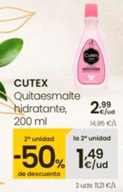 Oferta de Cutex - Quitaesmalte Hidratante por 2,99€ en Eroski