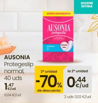 Oferta de Ausonia - Protegeslip Normal por 1,47€ en Eroski