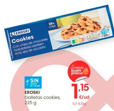Oferta de Eroski - Galletas Cookies por 1,15€ en Eroski