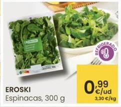 Oferta de Eroski - Espinacas por 0,99€ en Eroski