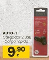 Oferta de Auto-T - Cargador 2 Usb por 9,9€ en Eroski