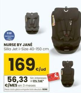 Oferta de Nurse By Jane - Silla Jet I-Size 40-150 Cm por 169€ en Eroski