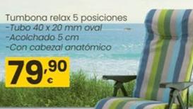Oferta de Tumbona Relax 5 Posiciones  por 79,9€ en Eroski
