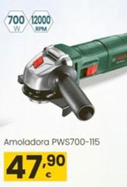 Oferta de Bosch - Amoladora PWS700-115 por 47,9€ en Eroski