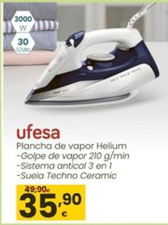 Oferta de Ufesa - Plancha De Vapor Helium por 35,9€ en Eroski