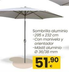 Oferta de Sombrilla Aluminio por 51,9€ en Eroski