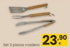 Oferta de Campingaz - Set 3 Piezas Madera por 23,9€ en Eroski