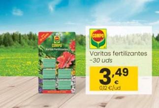Oferta de Compo - Varitas Fertilizantes por 3,49€ en Eroski
