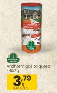 Oferta de Jardinero Verde - Antihormigas Talquera por 3,79€ en Eroski